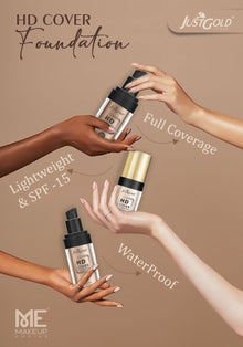 JustGold HD Cover Matte Liquid Foundation with SPF 15