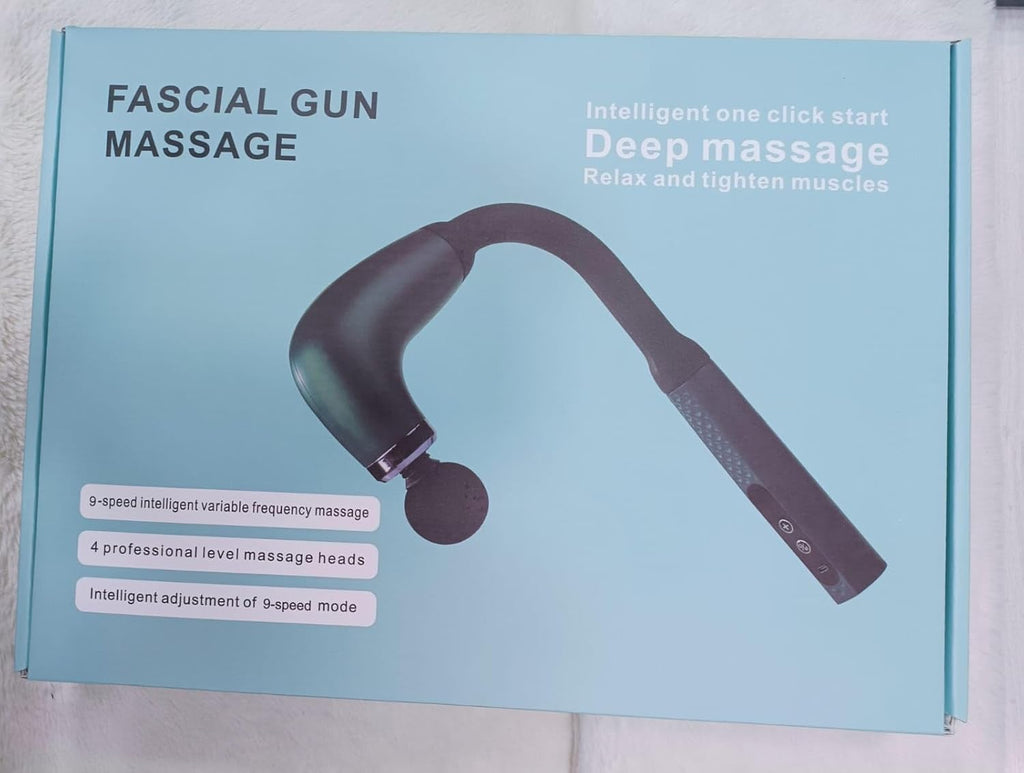 Massage Gun with Extended Handle – Deep Tissue Back Relief