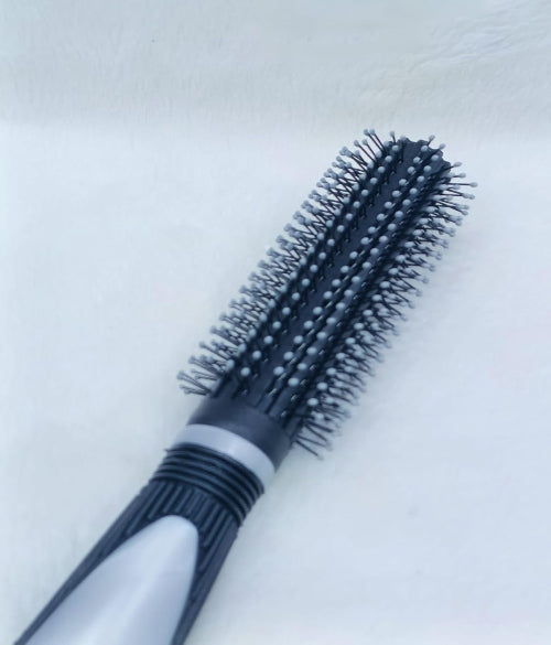 Round Hair Brush with Anti-Slip Rubber Grip Handle