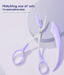 Keli Eyebrow Razor and Scissor with Comb Attachment