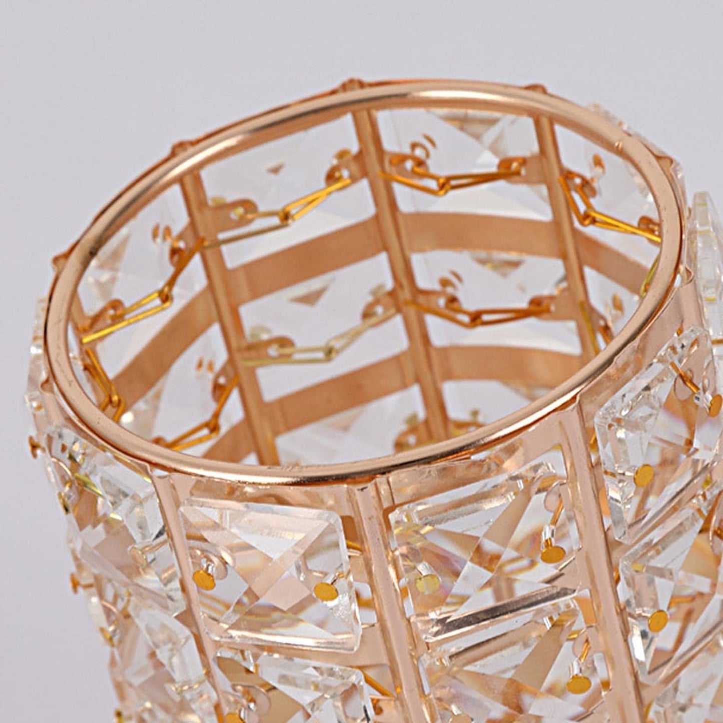 handcrafted Crystal Makeup Brush Holder Organizer brings luxury, sparkle, and organization