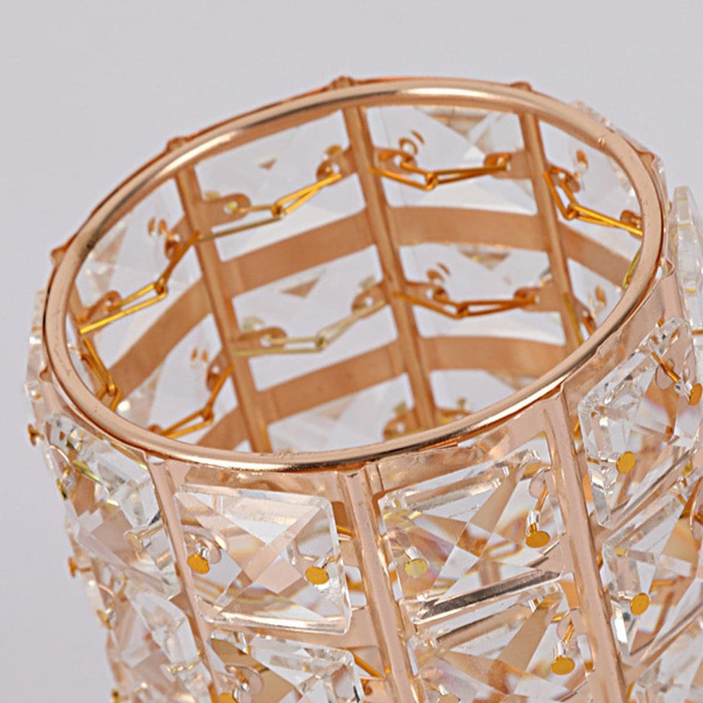 handcrafted Crystal Makeup Brush Holder Organizer brings luxury, sparkle, and organization