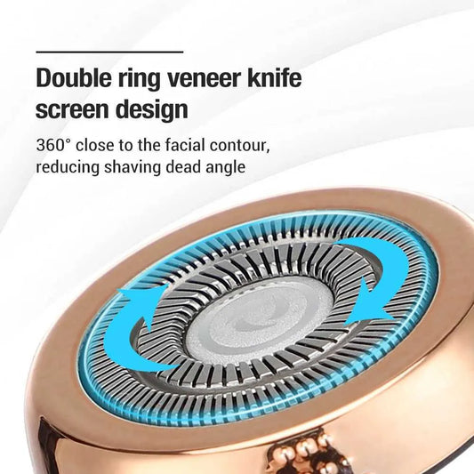 Mini Portable Electric Shaver: USB Rechargeable Painless Mustache Trimmer for Men