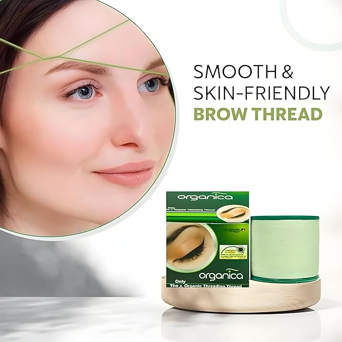 Organica Eyebrow Hair Remover Cotton Threading Organic Threads (8 Spool X 300 m)