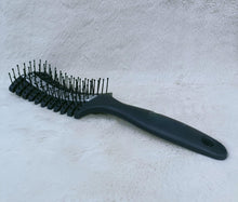 Professional 7 Rows Curved Shape Ball Tip Bristles Small Air Vented Flat Hair Styling Brush.