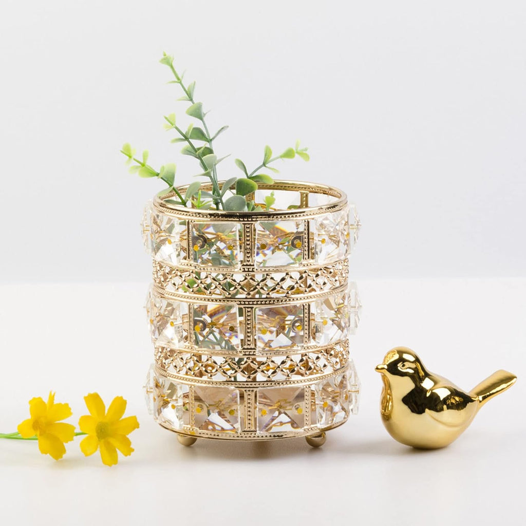 Crystal Pencil Cup Tabletop Organizer Holder
