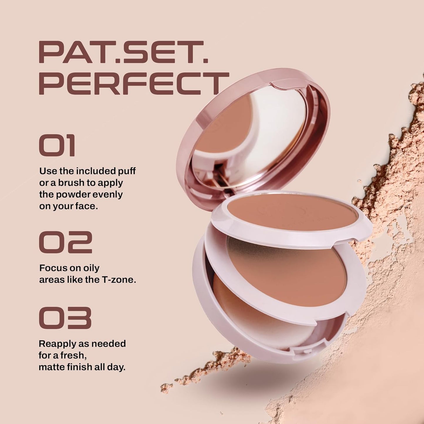 Colors Queen 2-in-1 Oil Control Compact Powder with SPF-15