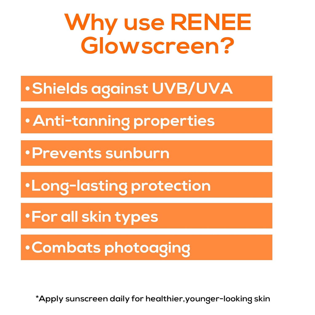 RENEE Glowscreen SPF 50 Sunscreen Cream – 50ml, PA++++