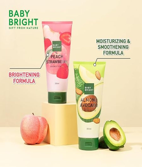 Baby Bright Almond Avocado Shower Scrub 350ml