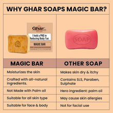 Ghar Soaps Sandalwood & Saffron Magic Bar For Bath (300 Gms Pack Of 3) - The beauty cart