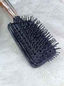 Paddle Hairbrush with Metallic Handle!