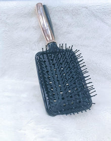 Paddle Hairbrush with Metallic Handle!