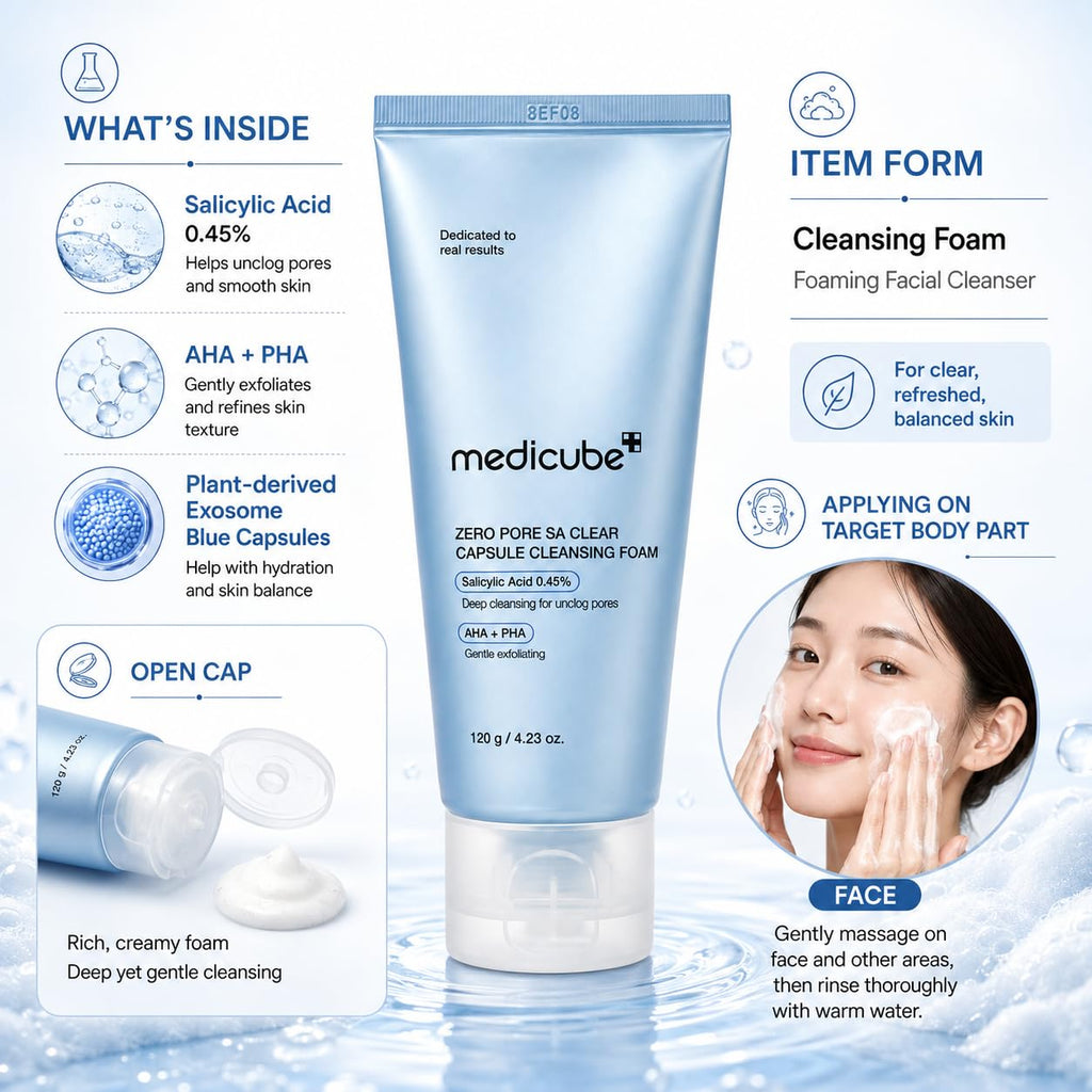 Medicube Zero Pore Clear Capsule Cleansing Foam 120g