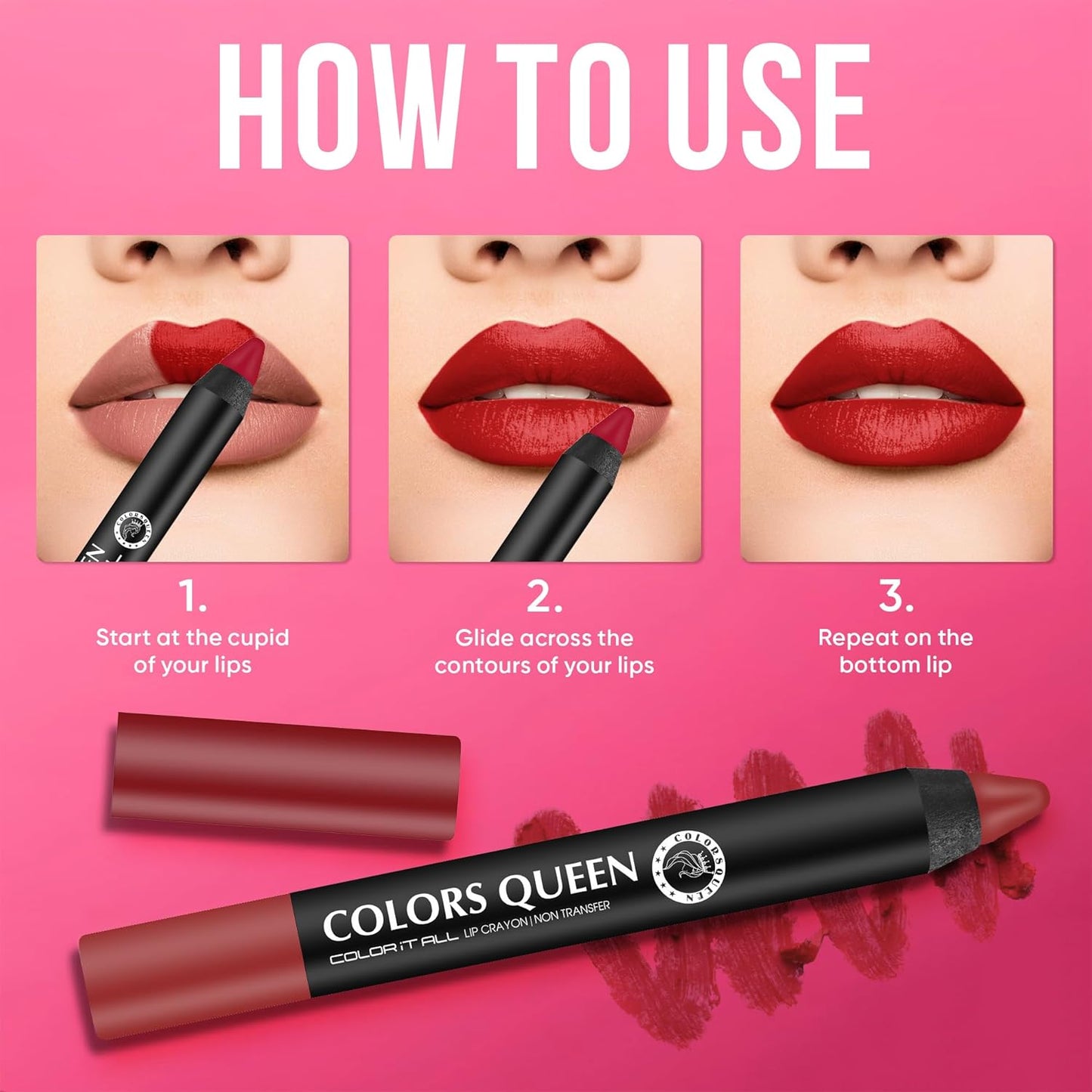 Colors Queen Color It All Lip Crayon Non-Transfer