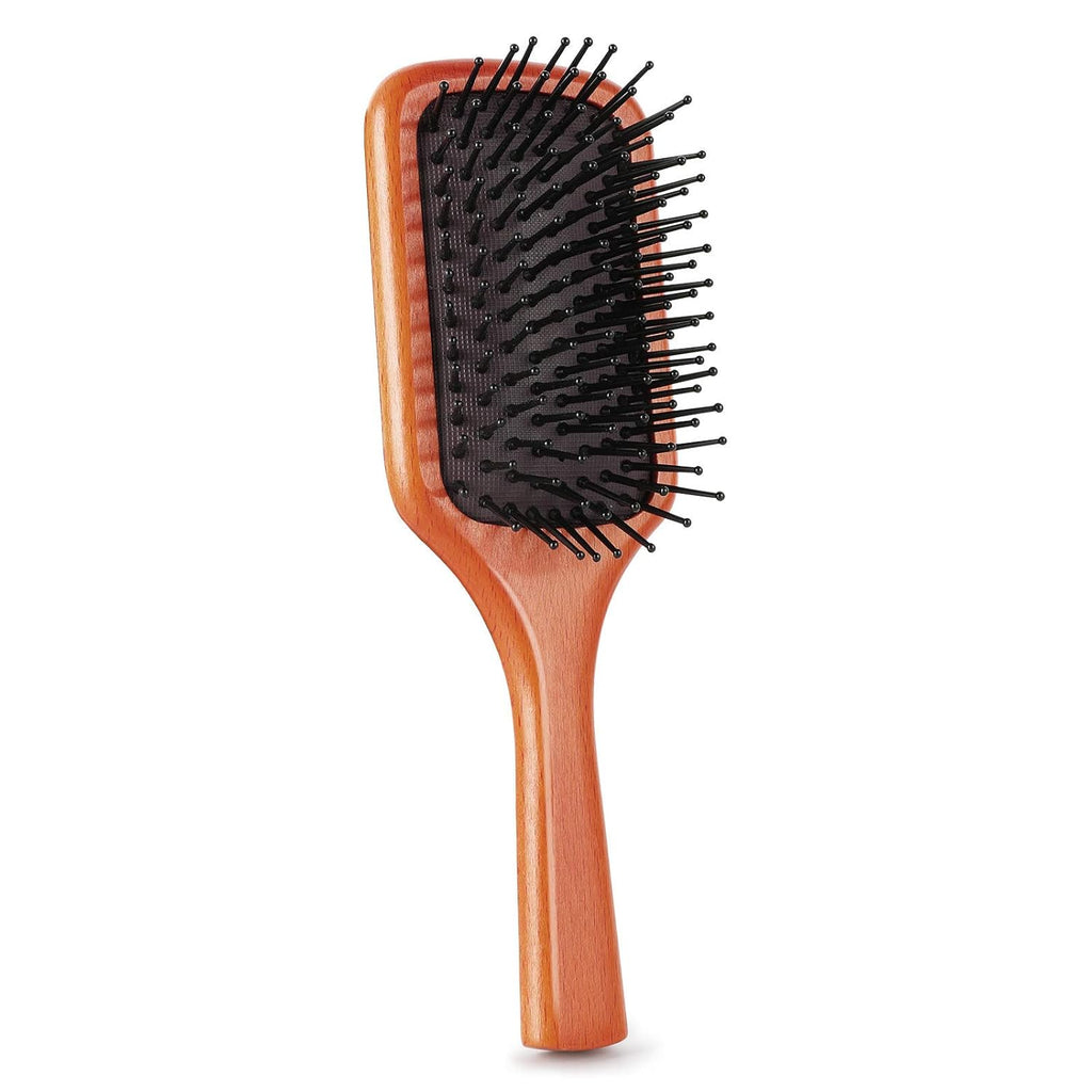 Natural Wood Small Cushion Hair Brush for Detangling