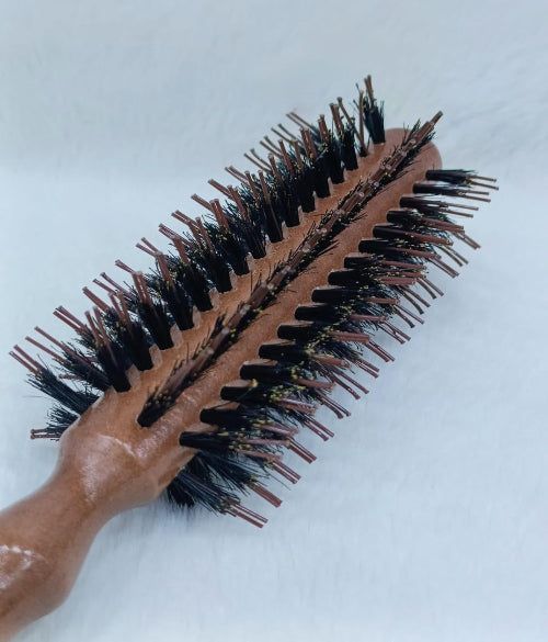 Round Hair Brush Wooden Handle Styling Brush
