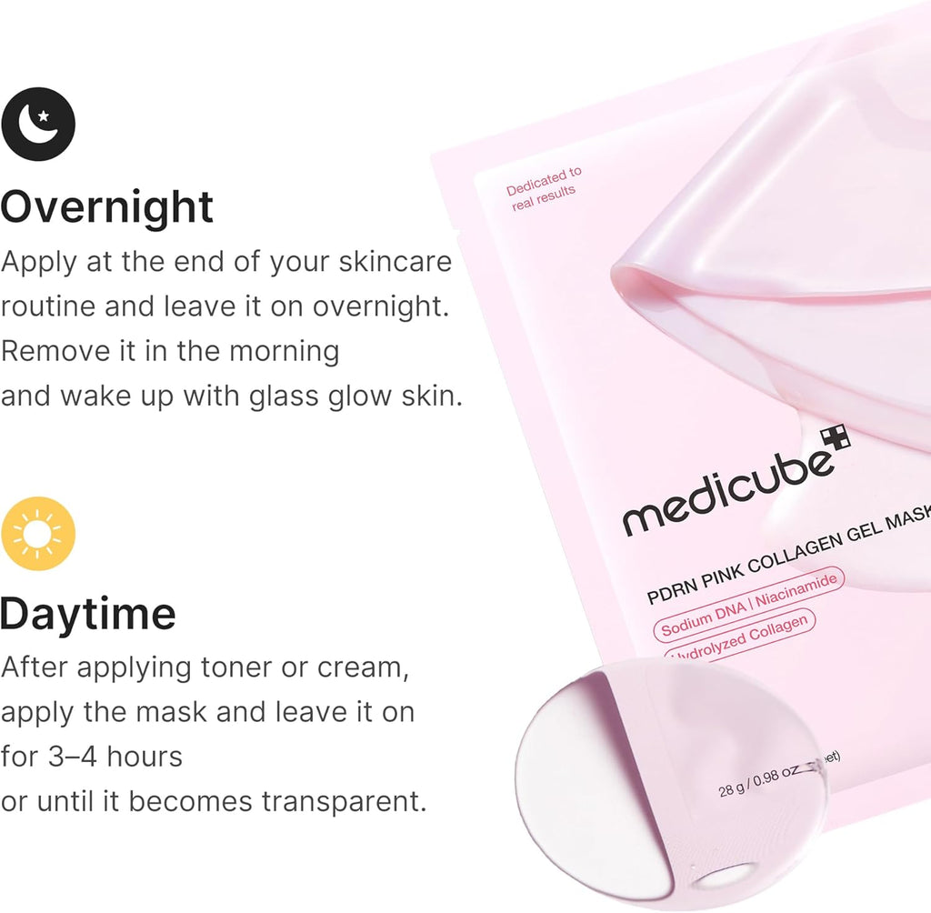 Medicube PDRN Pink Collagen Gel Mask 28g India Delivery - The beauty cart