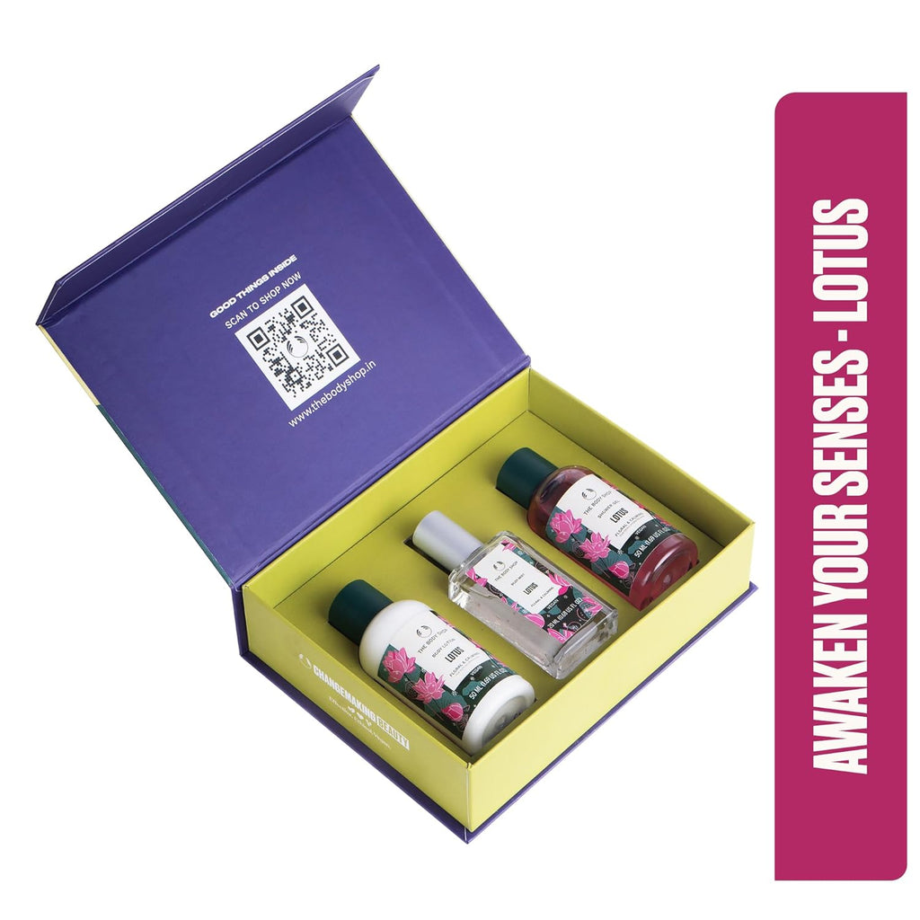 The Body Shop Lotus Shower Gel, Body Lotion & Body Mist Gift Set