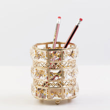 Crystal Pencil Cup Tabletop Organizer Holder