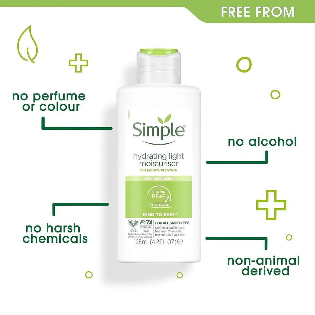Simple Kind To Skin Hydrating Light Moisturiser Cream 125ml - The beauty cart