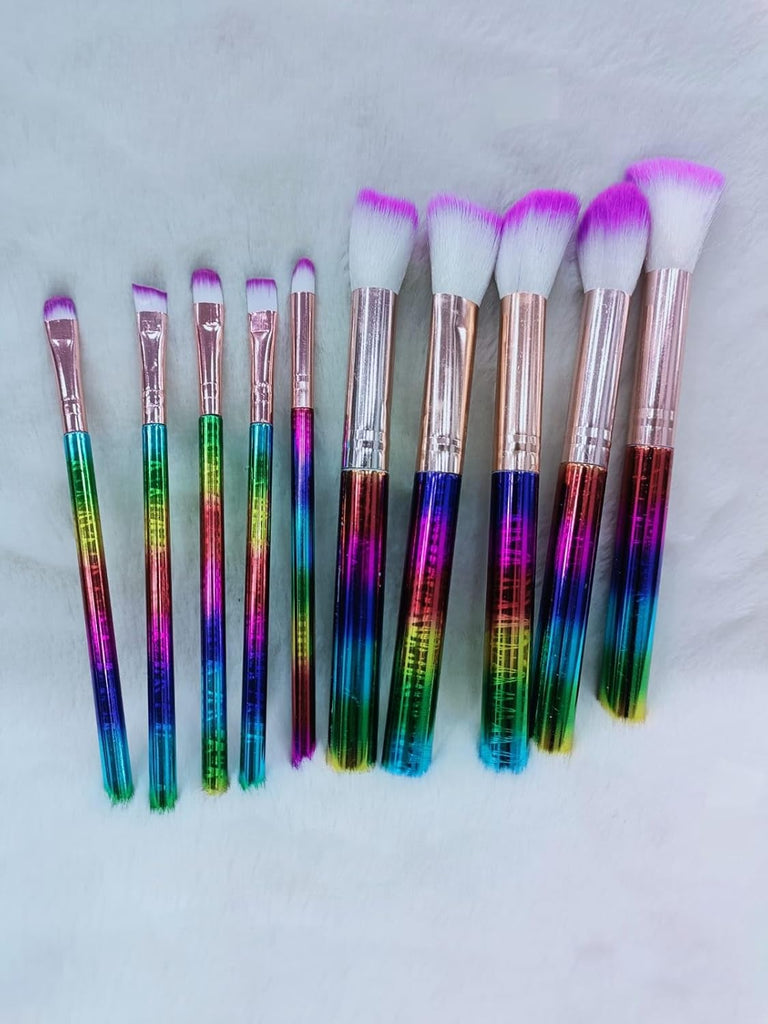 10 PCS Makeup Brush Set for Women – Complete Beauty Kit