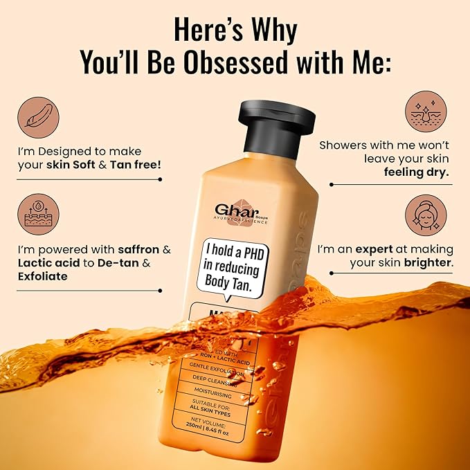 Ghar Soaps Magic De-Tan Body Wash (250ml)