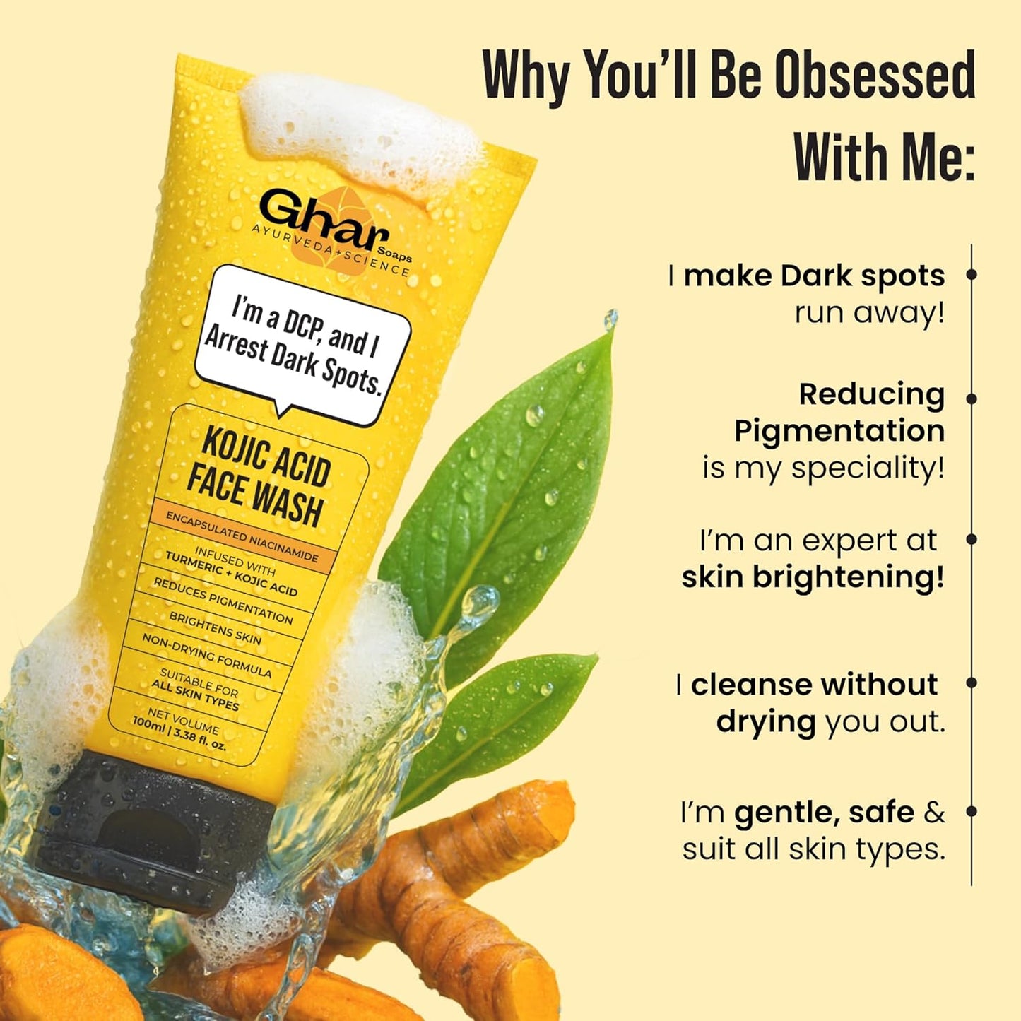 Ghar Soaps Kojic Face Wash (100ml)