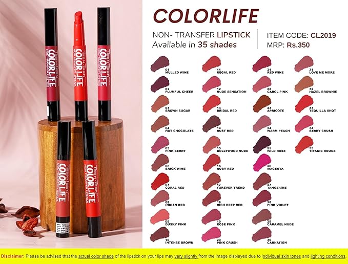 TEEN.TEEN Color Life Non-Transfer Lipstick