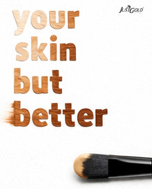 JustGold Skin Fit Impermeable Foundation – Waterproof &amp; Ultra-Longwearing Velvet Matte Finish