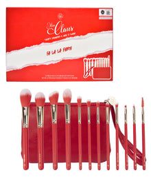 BH Cosmetics Miss Claus Fa La La Fierce 12-Piece Brush Set