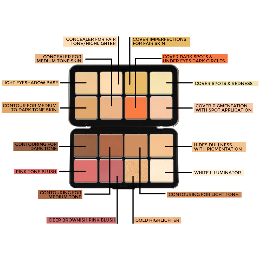 16 Color Camouflage Face Palette – CHP002