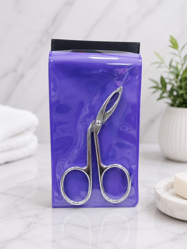 Eyebrow Tweezers Scissors with Comfortable Grip & Flat Tip Tweezers