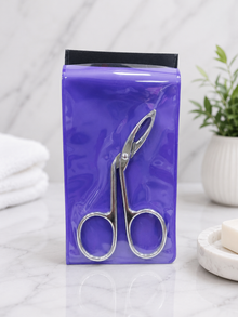 Eyebrow Tweezers Scissors with Comfortable Grip & Flat Tip Tweezers