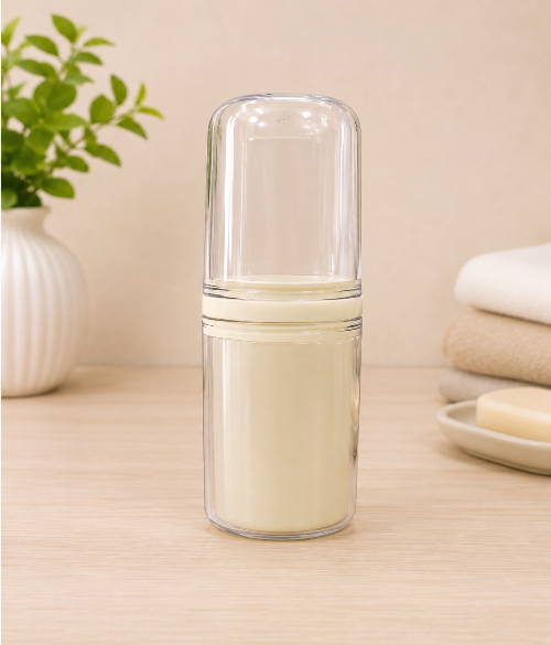 Plastic Toothpaste & Toothbrush Holder – Compact Hygiene Organizer