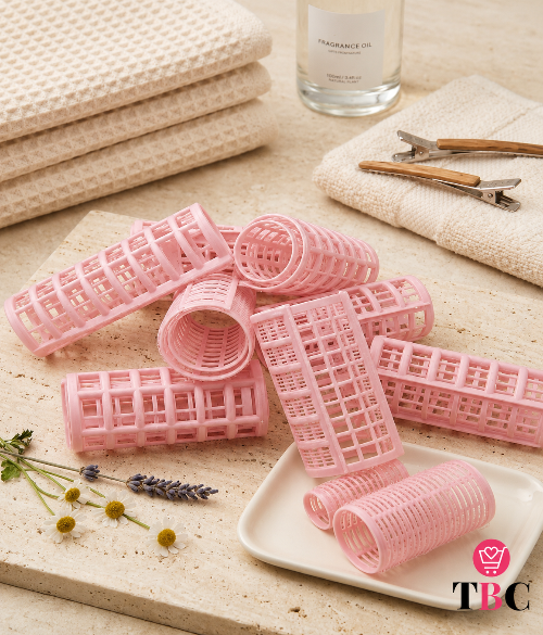 8 Pcs Plastic Hair Rollers (3.0 Size) – DIY Volumizing Hair Styling Tools