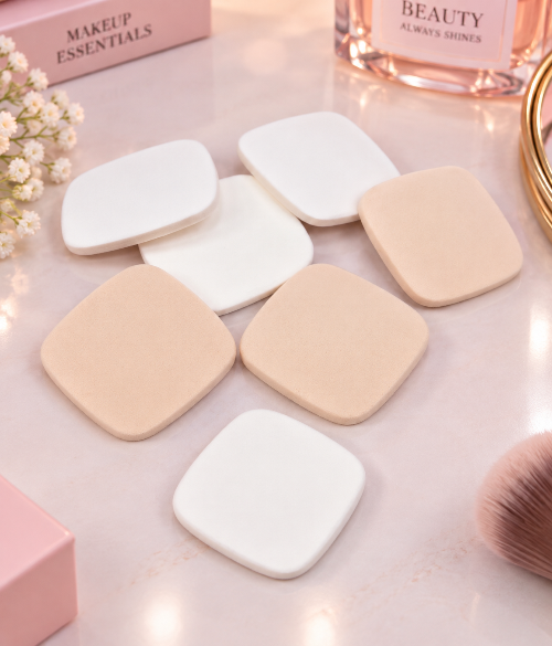 6pcs Square Face Powder Puff Sponges Powder Puff For Wet And Dry
