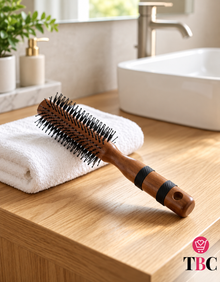 Maple Wood Anti-Static Round Hair Brush for Men & Women