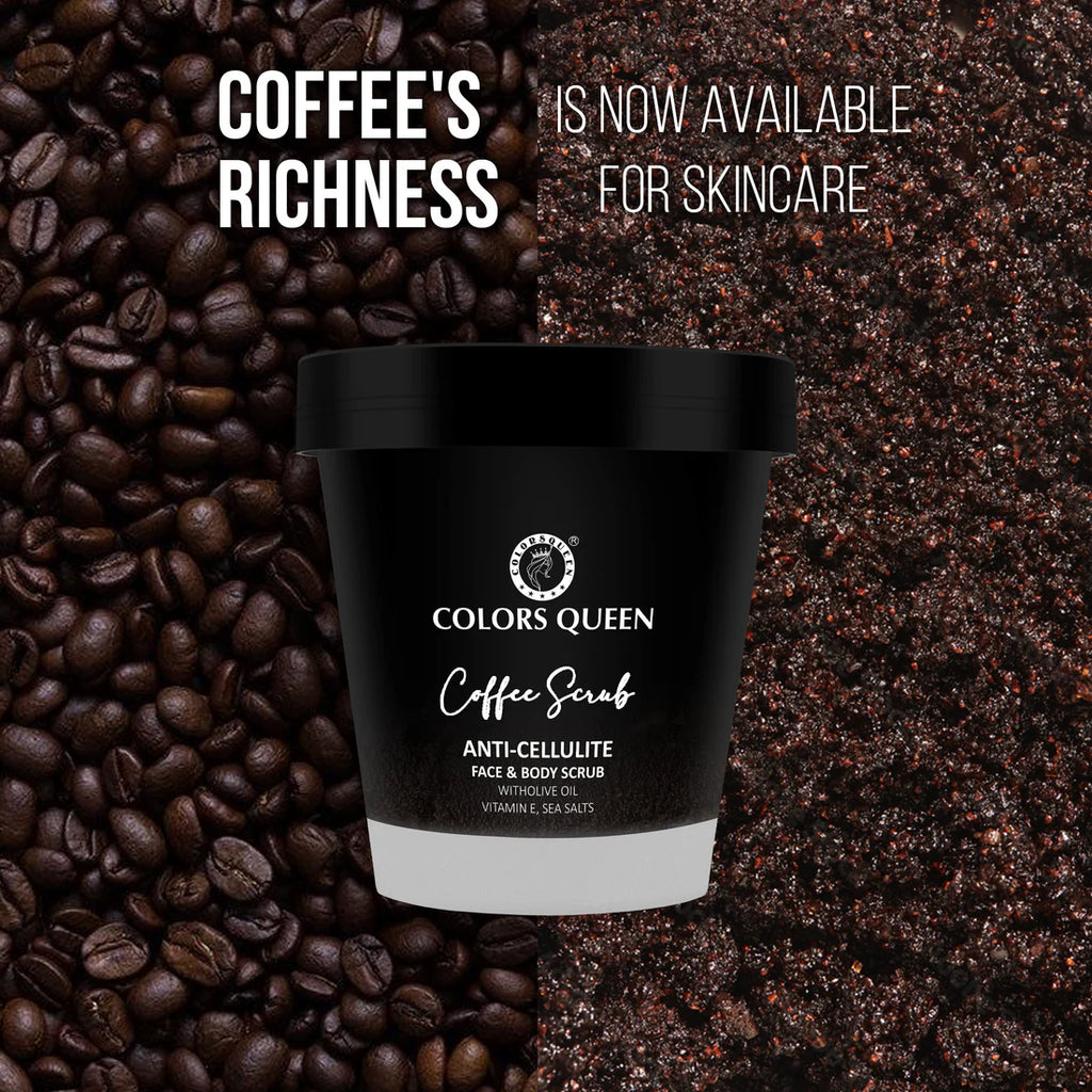 COLORS QUEEN COFFEE SCRUB ANTI CELLULITE FACE & BODY SCRUB