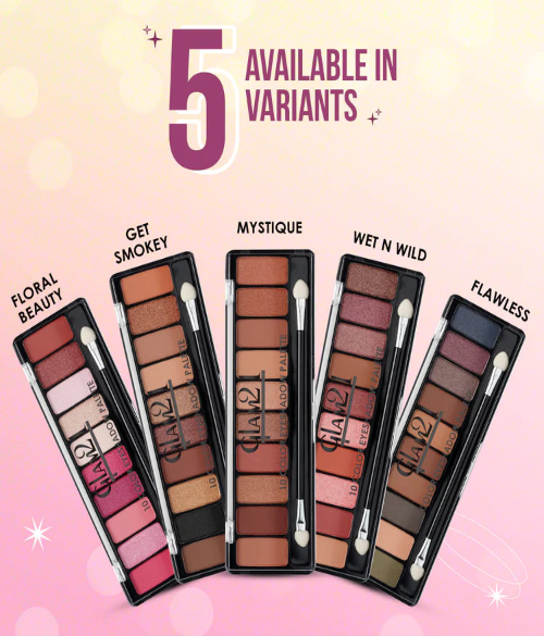 GLAM21 10 COLOR EYESHADOW PALETTE ES828