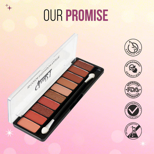 GLAM21 10 COLOR EYESHADOW PALETTE ES828
