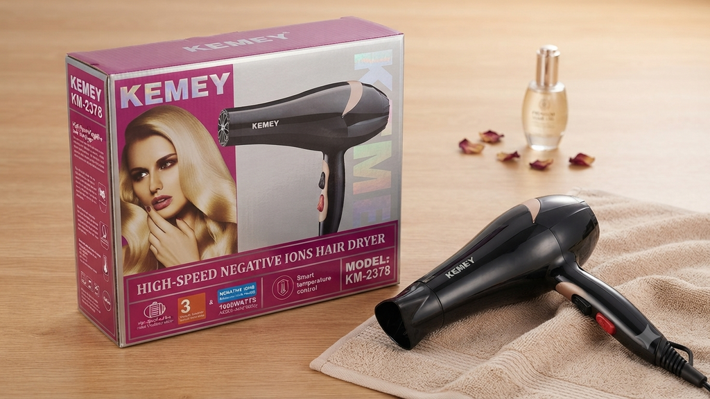 Kemey High-Speed Negative Ions Hair Dryer (KM-2378)