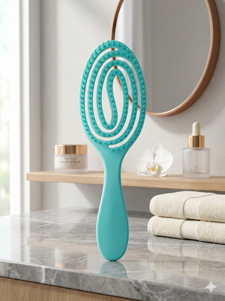 Hair Brush with Scalp Massager for Curly Hair  Salon Styling Comb