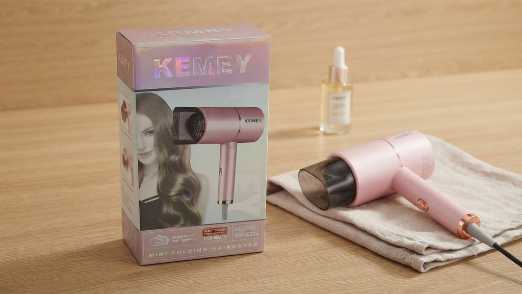 Kemey Mini Folding Hair Dryer (KM-8223)