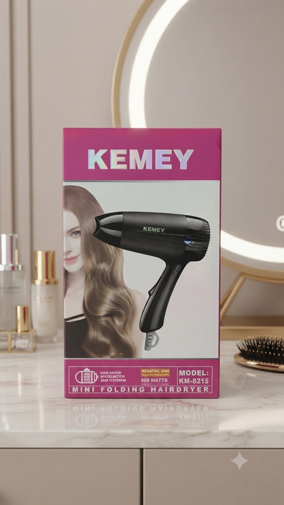 Kemey Mini Folding Hair Dryer (KM-8215)