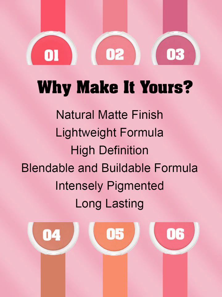 INCOLOR Long Lasting Matt Touch Blusher