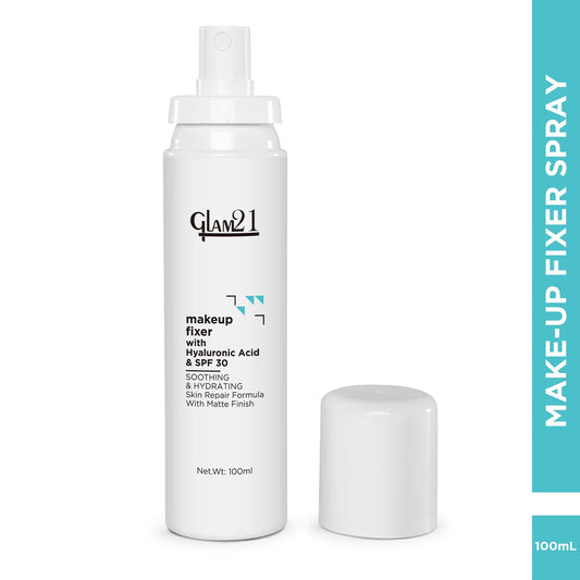 GLAM21 MAKEUP FIXER SPRAY WITH HYALURONIC ACID & SPF 30