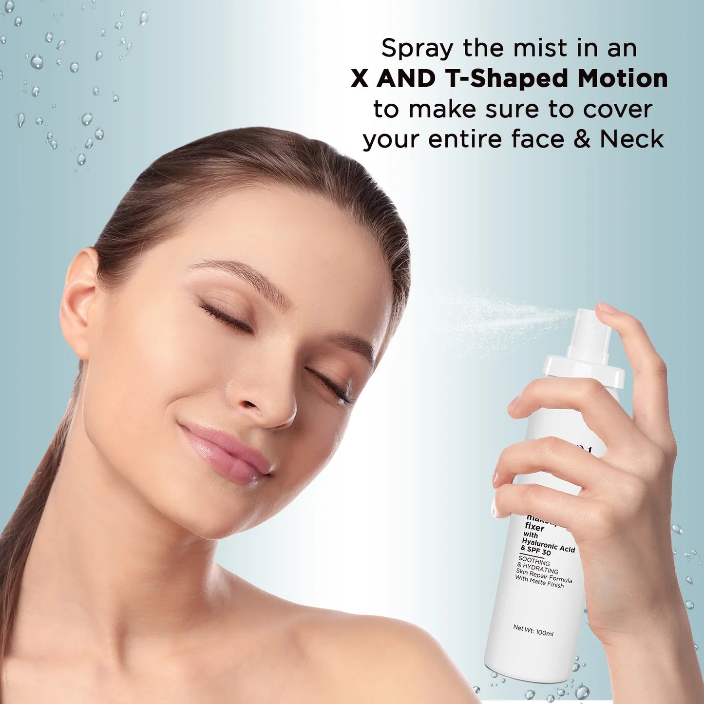 GLAM21 MAKEUP FIXER SPRAY WITH HYALURONIC ACID & SPF 30