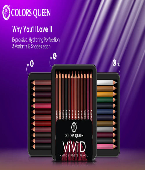 Colors Queen Vivid Matte Lip & Eye Pencil 12