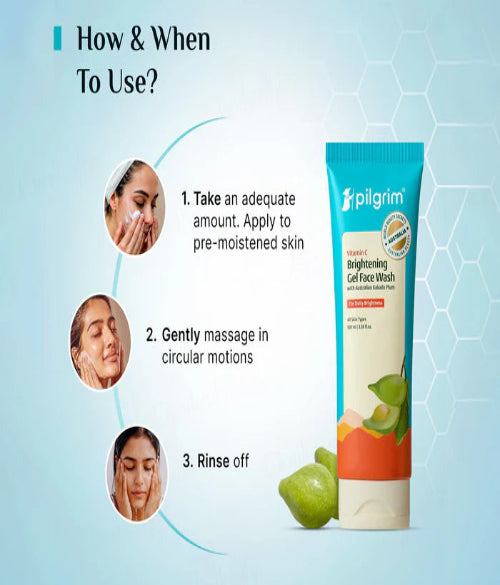 Pilgrim Vitamin C Brightening Gel Face Wash 100ml