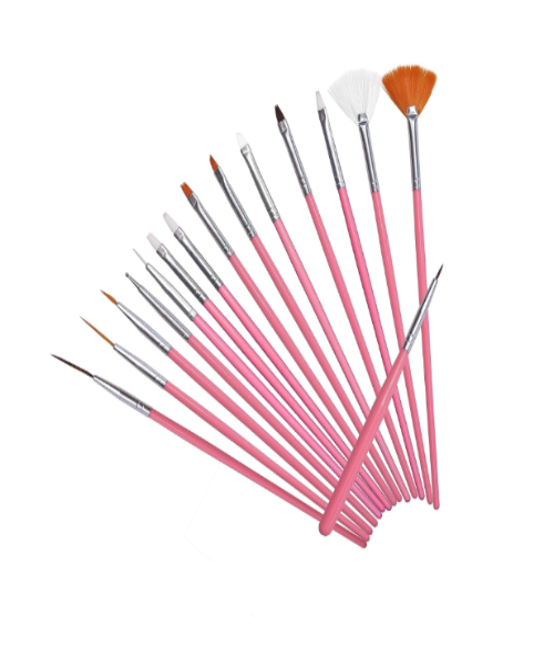 15 Pcs Nail Art Brushes Kit